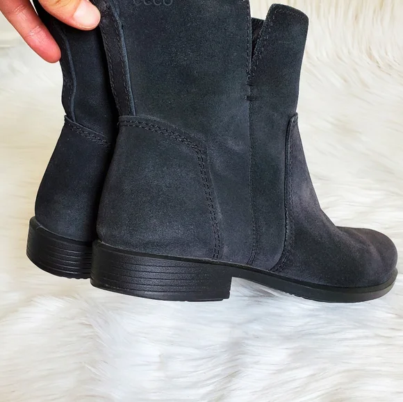 Ecco touch 15 black suede leather boots - Picture 12 of 12